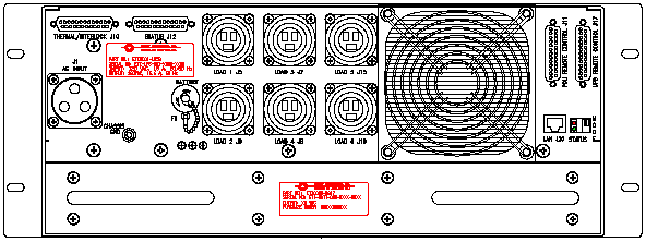 ETI0001-1254 Rugged MilSpec UPS Standard Rear Panel Layout